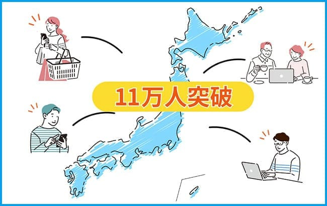 累計査定利用者数11万人突破